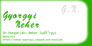 gyorgyi neher business card